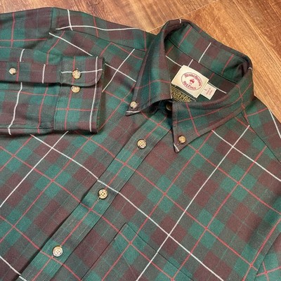 Brooks Brothers Red Fleece x Pendleton Shirt Men s L Tartan Plaid Wool Preppy