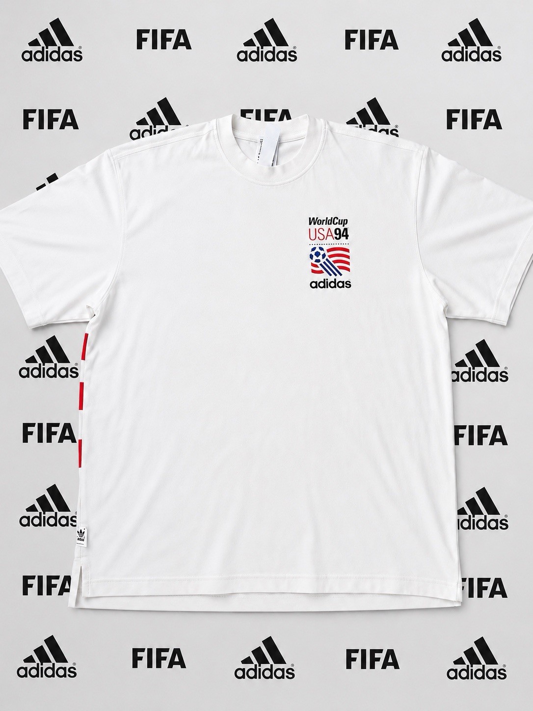 Adidas FIFA World Cup USA 94 T-Shirt White Soccer Football Vintage Style XL ⚽️
