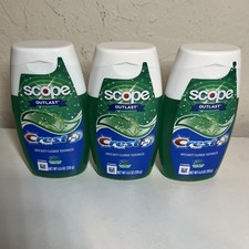 3 Pack Crest Plus Scope Outlast Toothpaste Liquid Gel 4.6 oz Each Exp 08/2027 1.09 per gallon
