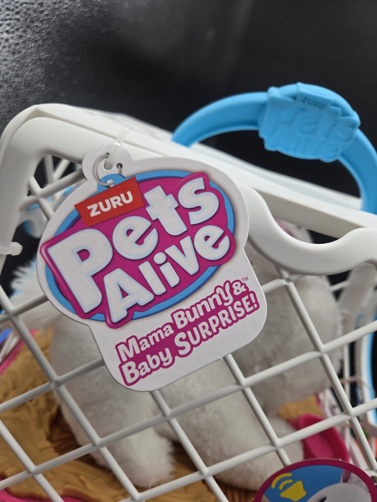 Pets Alive Mama Bunny Baby Surprise Plush Toy Cage Set Interactive Sound New54-1