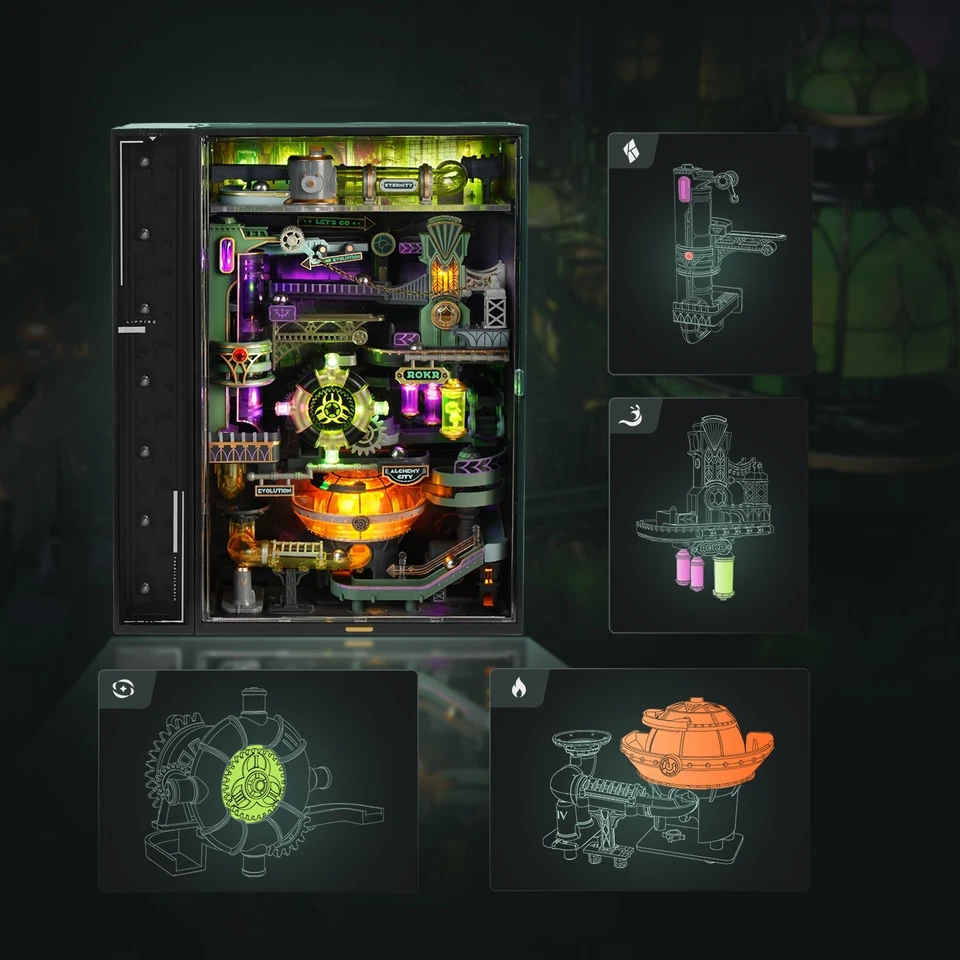 ROKR Alchemy City 3D Puzzle Technology Assembly Block Automatic Toy Boy Gift - Image 3 of 4