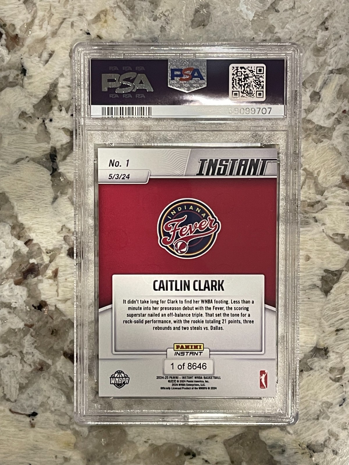 2024 Panini Instant WNBA Caitlin Clark #1 PSA 9 *707 view 2