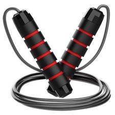 Red Jump Rope Gym Aerobic Exercise Boxing Skipping Bearing Speed Fitness US
