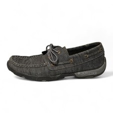 Twisted X Womens Charcoal Distressed Leather Driving Moccasins Slip On Size 8.5