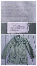 Vietnam War US Tropical Man's Combat Coat Small Long Slant Pocket OG-107 Coat