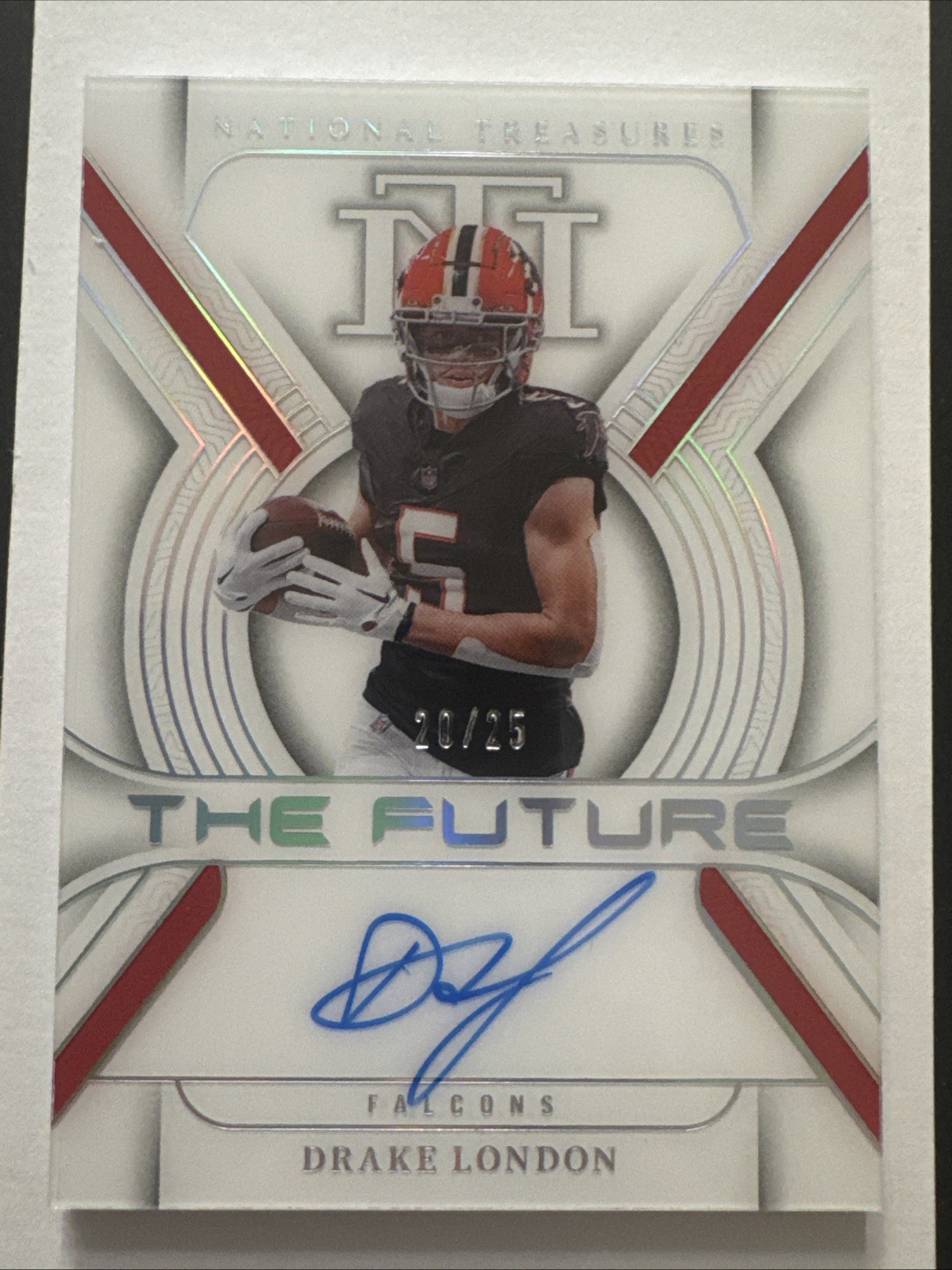 2023 Panini National Treasures The Future /25 Drake London Auto view 1