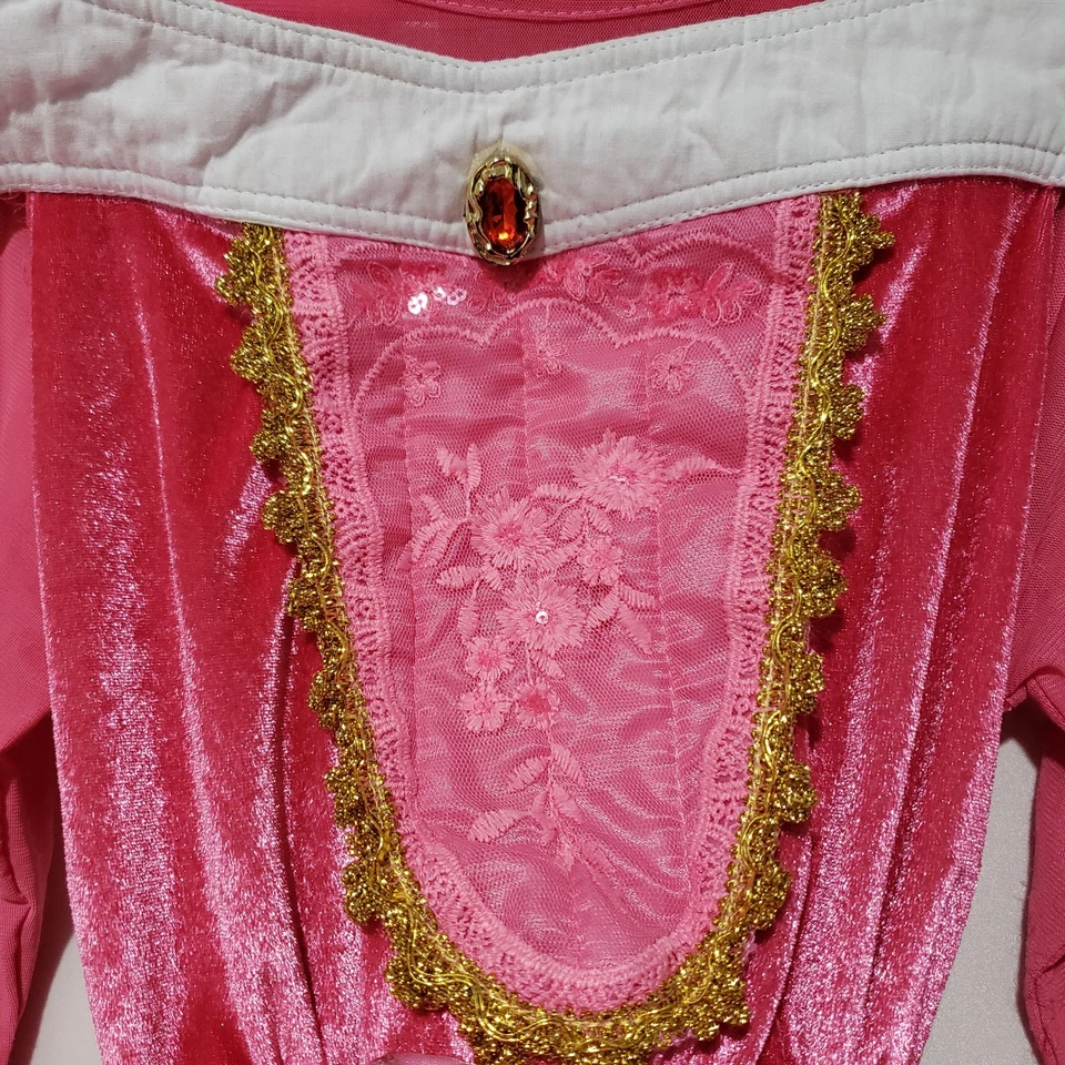 Disney Bella Durmiente Princesa Disfraz Halloween Fiesta Vestido Niñas 130 (7-8 años) Foto 4 de 4