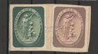 French Poster Stamp Paris 1900 Le Mercier Pair on piece Cancelled