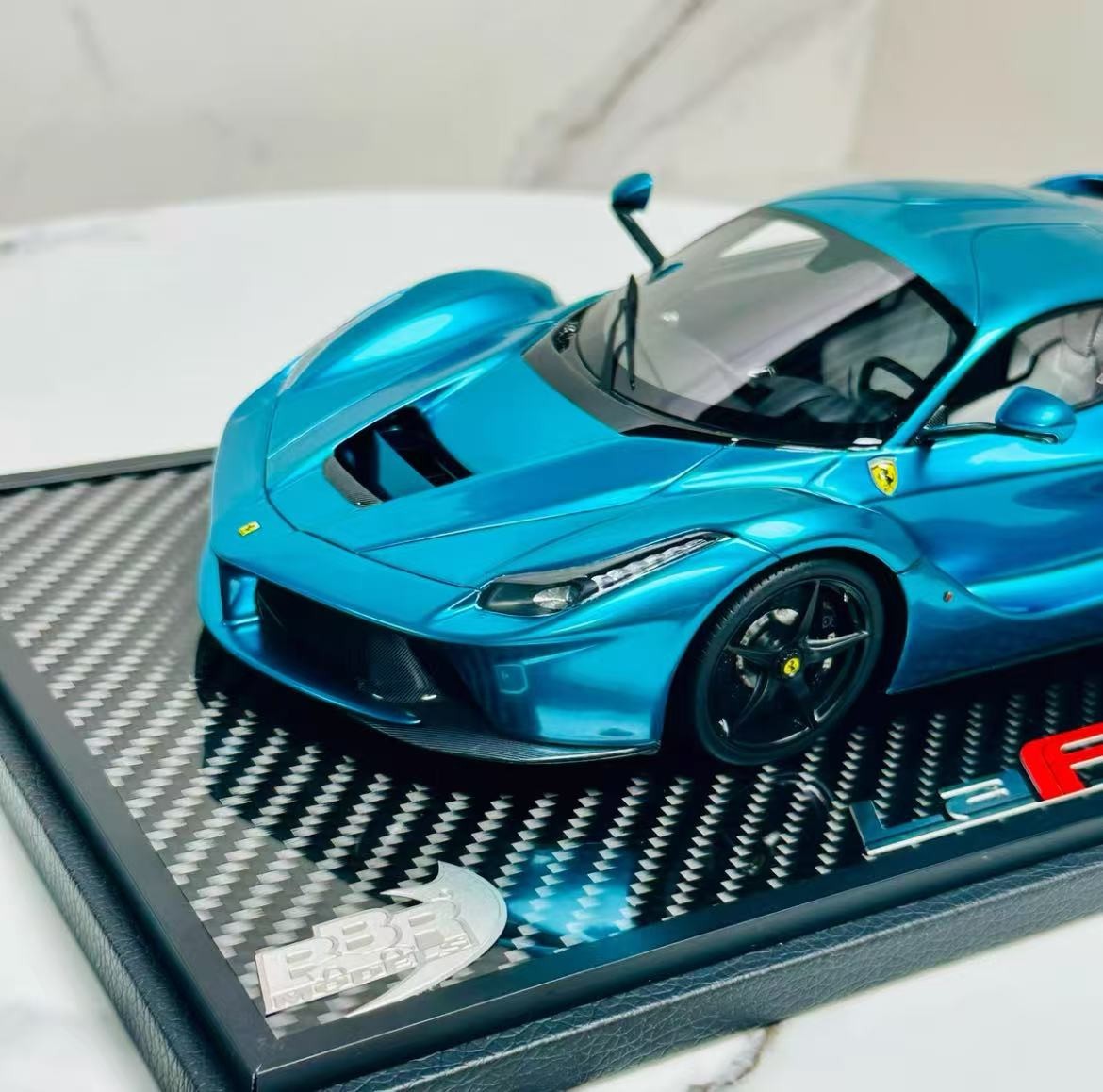 SUPER RARE* BBR 1/18 Ferrari Laferrari Electroplated Blue Carbon