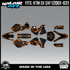 Graphics Kit for KTM SX SXF 125 250 380 520 525 (2001-2002) Twitch - Orange