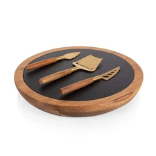 PICNIC TIME Insignia Slate Serving Board with Cheese Tools, Charcuterie and W...