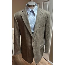 Jos A Bank Wool Cashmere Blend Blazer Sport Coat Mens 44 Long Tweed
