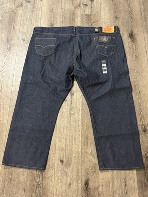 Levi's 501 Original Fit Big & Tall Jeans 58x30 Blue Button Fly Straight NEW READ