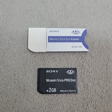 OEM Sony 2GB Memory Stick PRO Duo MagicGate + MSAC-M2 Adapter Made in Japan