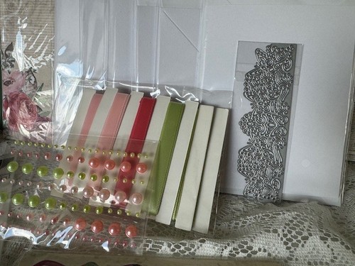 Crafter’s Companion Gift Box Welcome Box Cardmaking Stamps, Ribbons, Papers NEW - Picture 6 of 8