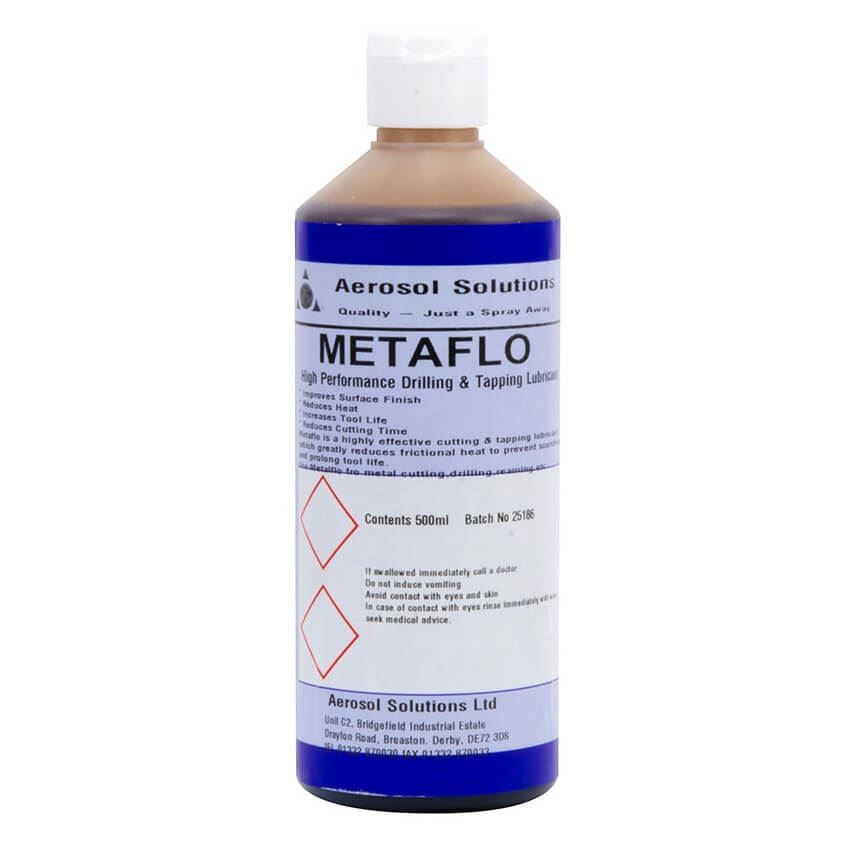 Metaflo Metal Cutting & Tapping Fluid 500mL Lubricant Additive Bottle 0.5 Litres