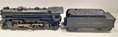 Vintage Lionel O Gauge 224  2-6-2 Steam Locomotive & Tender 2466W