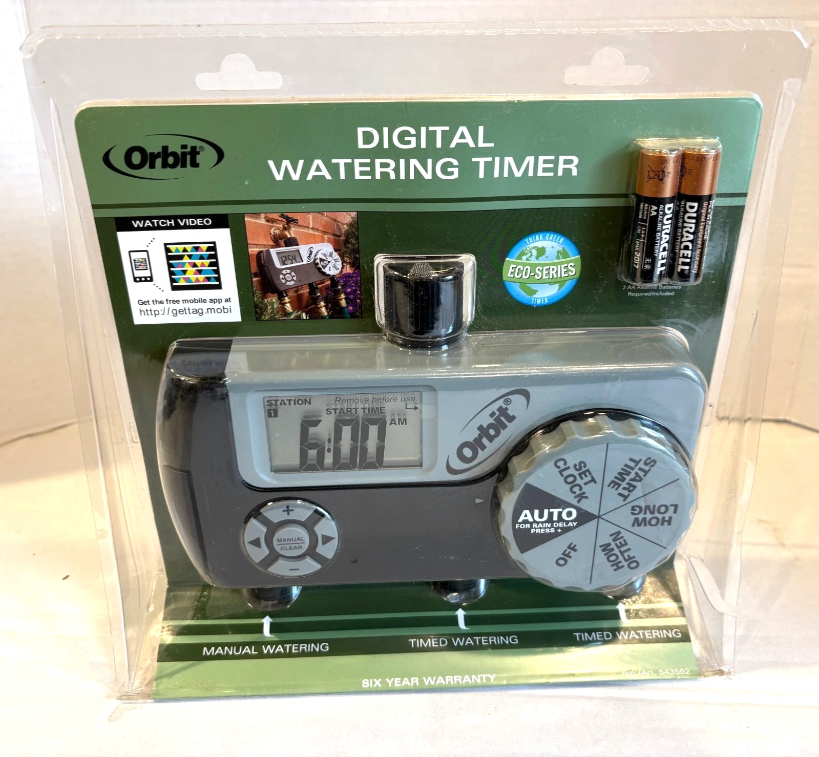 Orbit Digital 3 Outlet 2 Programmable Eco-Series Watering Timer Model 56233 NEW