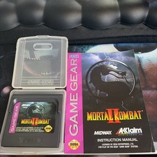 Mortal Kombat II (Sega Game Gear, 1993) Authentic Cartridge Case/Manual untested