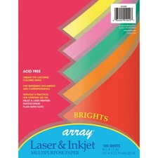 Pacon® Bright Multi-Purpose Paper, 5 Assorted Colors, 20 lb., 8-1/2" x 11", 1...