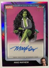 2026 Topps Finest Fantastic Four Artist AUTO SHE-HULK Mike Mayhew /75 PURPLE