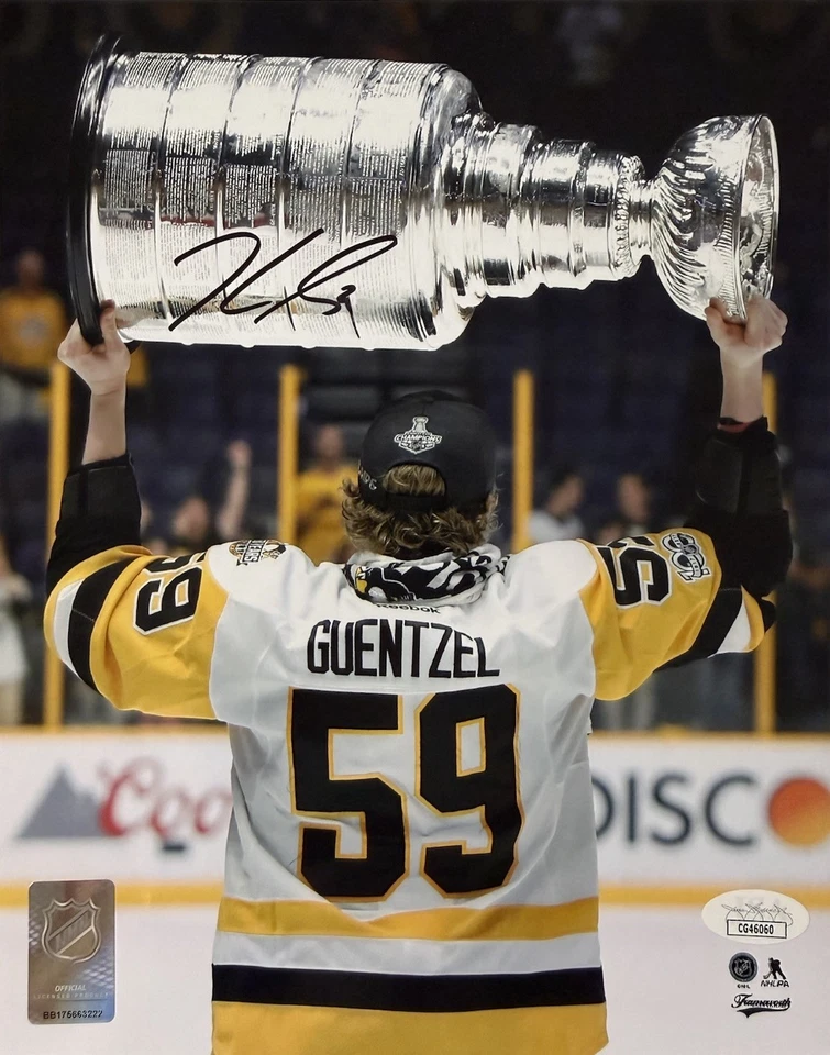 Signed Autographed Jake Guentzel Pittsburgh Penguins Rare 8x10 NHL Photo JSA COA - Image 4 of 4