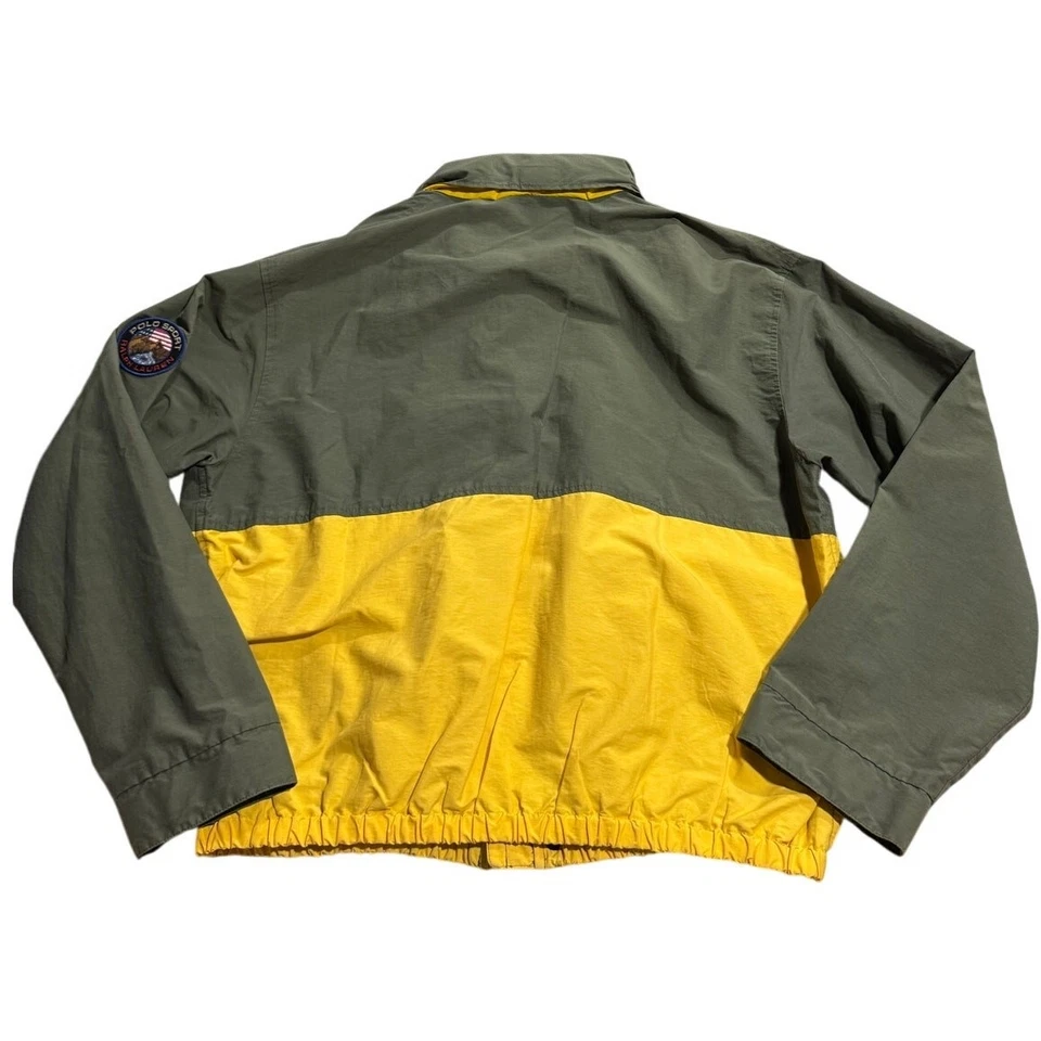 Chaqueta Polo Deportiva Ralph Lauren De Colección Bloques de Color Expedición Parche Cremallera Para Hombres L Amarillo Foto 4 de 4