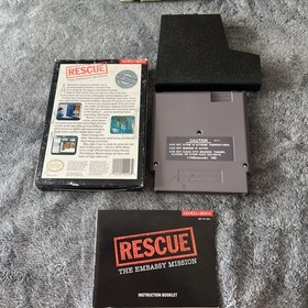 Nintendo NES Rescue: The Embassy Mission - Caja, Manual y Juego - Aut&eacute;ntico