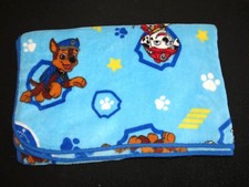 Paw Patrol Blue Plush Toddler Throw Blanket Nickelodeon Fluffy Star Big 38x48"
