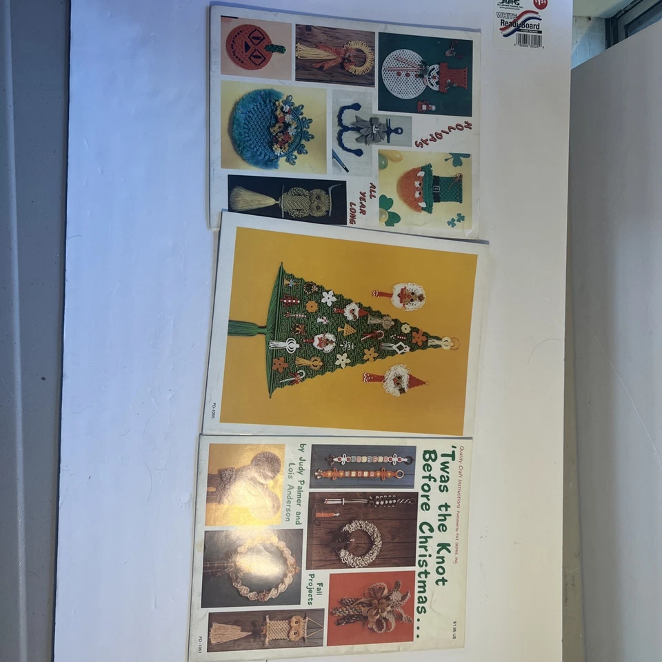 Vintage Macrame Pattern Books Holiday Christmas Halloween - Image 2 of 4