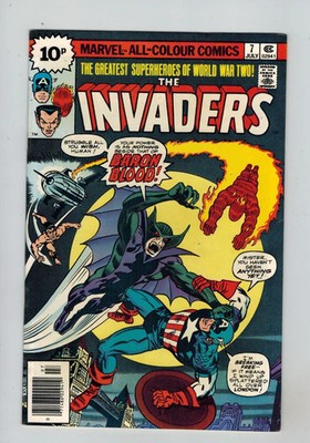 Invaders (1975) #   7 UK Price (5.0-VGF) (2456335) 1st Baron Blood, 1st Spitf...