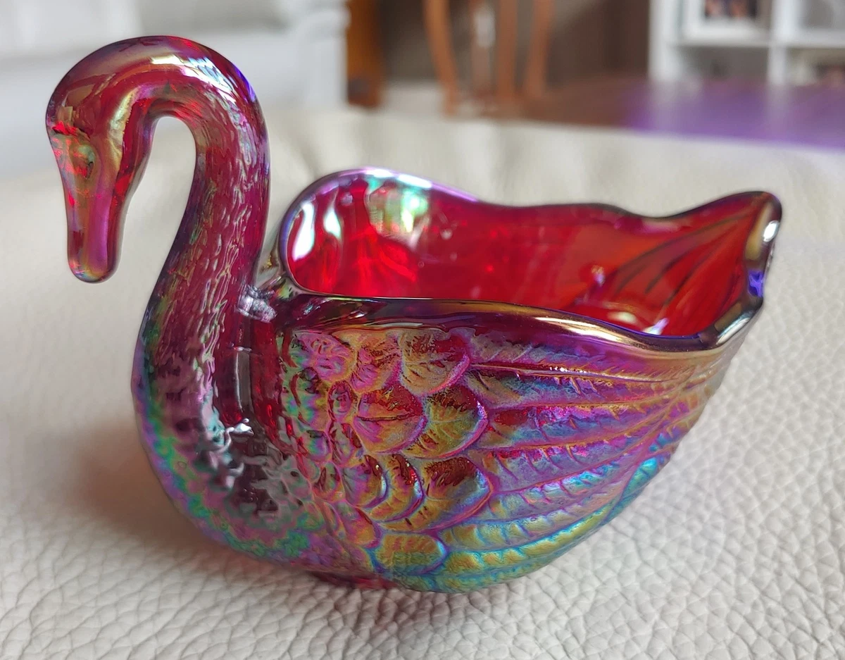 ウランガラス　スワン　キャンディディッシュ Glass Swan for sale | eBay