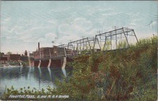 Haverhill MA Boston And Maine Railroad Bridge Merrimack River 1900s Postcard