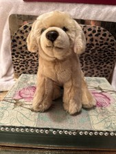 Toys R Us Plush Dog Yellow Lab Golden Retriever Puppy Stuffed Animal Tan Lovey