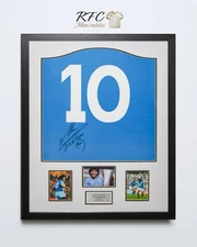 Diego Maradona Hand Signed Napoli Shirt Jersey Very Rare #10 COA + PSA INCLUDED