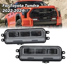 Front Bumper LED Fog Light Driving Lamp Pair For Toyota Tundra 2022 2023 2024