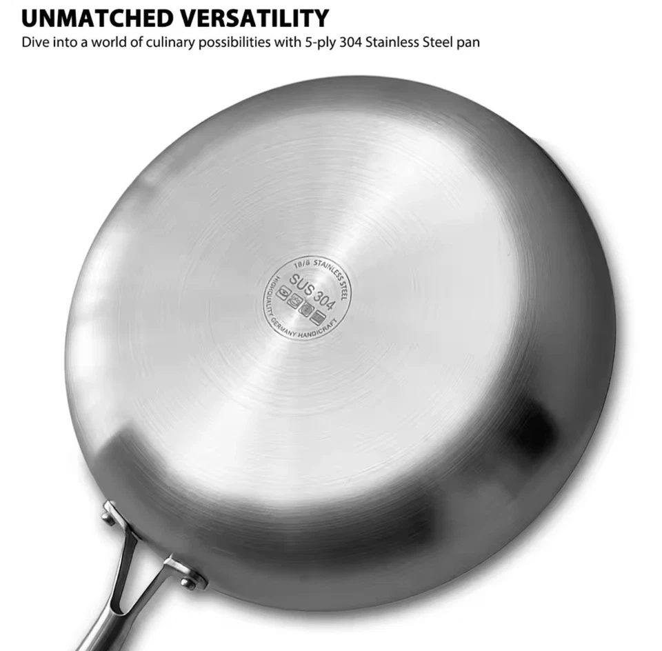 Padella in acciaio inossidabile 304 antiaderente gas induzione elettrico - Image 2 of 4