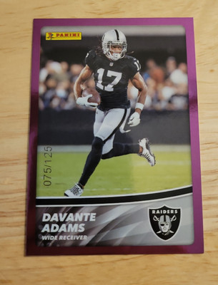 2022 Panini Sticker Collection DAVANTE ADAMS Purple Foil /125 Vegas Raiders #35