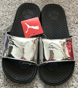puma metallic slides