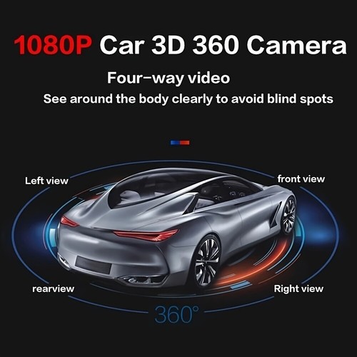 Car Camera - 360° Panoramic 4-way AHD1080P/720P HD Night Vision Android Player - Picture 5 of 14