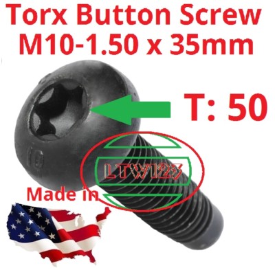 (1 Pc) M10-1.50 x 35mm Button OEM Chevrolet GM OEM 98-04 S10 GM 11519836