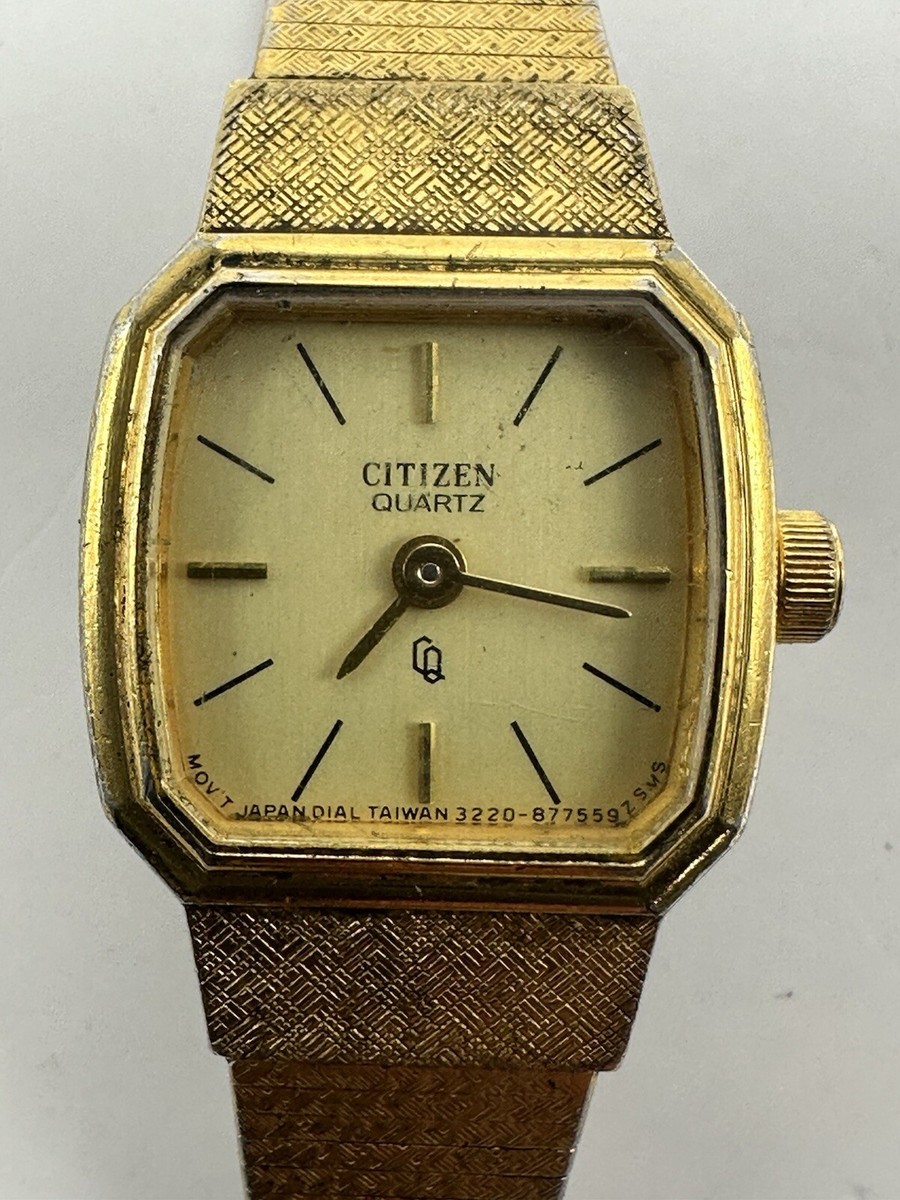 Citizen CQ 3220-893336 Ladies Vintage Watch New Battery 18MM 6.5