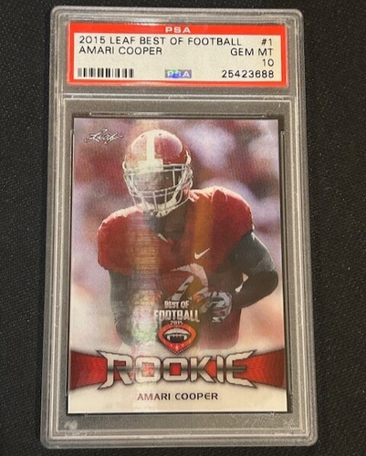 Amari Cooper 2015 Leaf Best of Football #1 Rookie 3D NFL Raiders RC - PSA 10