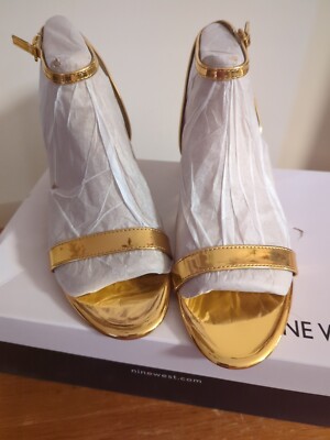 Woman's Size 9M  Heels Nine West Allora 3 Bronze Prom New Years