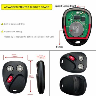2 Replacement Keys With Remote Fob For 2003-2006 GMC Yukon XL 2500 | Pre-Programmed 4 thumbnail image