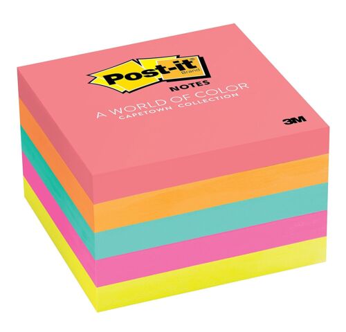 Lot of 16 Pack 3M POST-IT NOTES CUBES 3x3" - Assorted Neon & Ultra Colors #AD - Picture 2 of 7