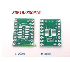 20PCS SOP16 SSOP16 TSSOP16 To DIP16 0.65/1.27mm IC Adapter PCB Board top