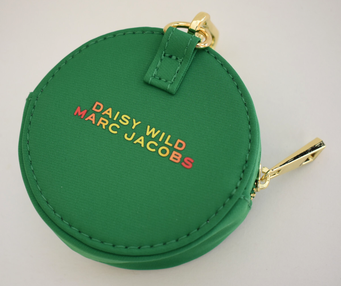 MARC JACOBS Daisy Wild Green Coin Wallet Purse Charm Key Chain