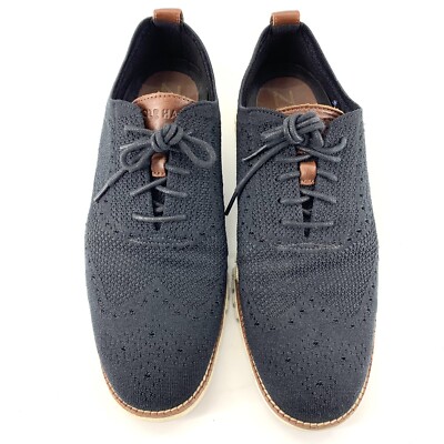 Cole Haan Zerogrand Stitchlite Black Knit Wingtip Shoes C24948 Mens Size 10 Cole Haan Zerogrand Wingtip Summer Oxford C24948 Mens Black  main image 3