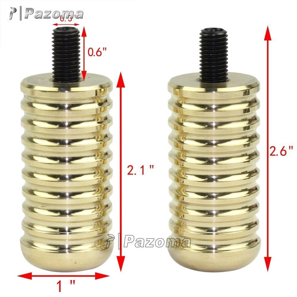 Пара латунных ребристых переключателей передач грубая опора для Harley Sportster XL883 883R 883L - Изображение 2 из 4